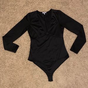 LS Deep V-neck Onesie